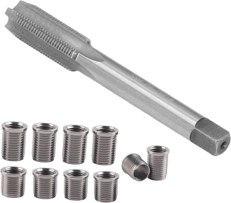 Camrusic Spark Plug Thread Repair kit, M10x1.0 Bolt, M12x1.0 Tap Stainless Steel Repair kit for Automotive Engine - Image 4